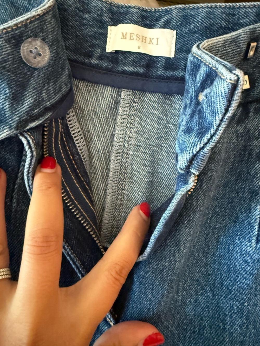 Meshki Wide Leg Denim Jeans - Picture 4 of 8